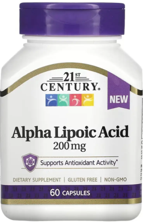 Альфа липоевая кислота Alpha Lipoic Acid 200 mg 60 капс Киев