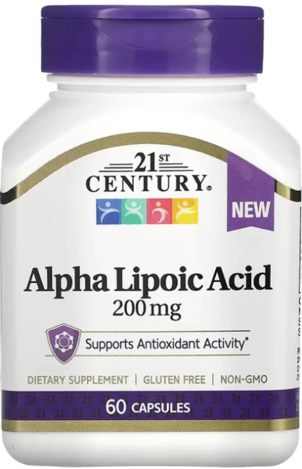 Альфа липоевая кислота Alpha Lipoic Acid 200 mg 60 капс Киев - изображение 1