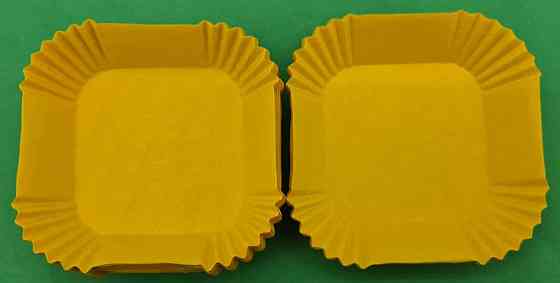 Тартолетка для кексів"Квадратна жовта"(58,5*58,5*21,5) (100шт)/К-58,5/ (1 уп.) Харків