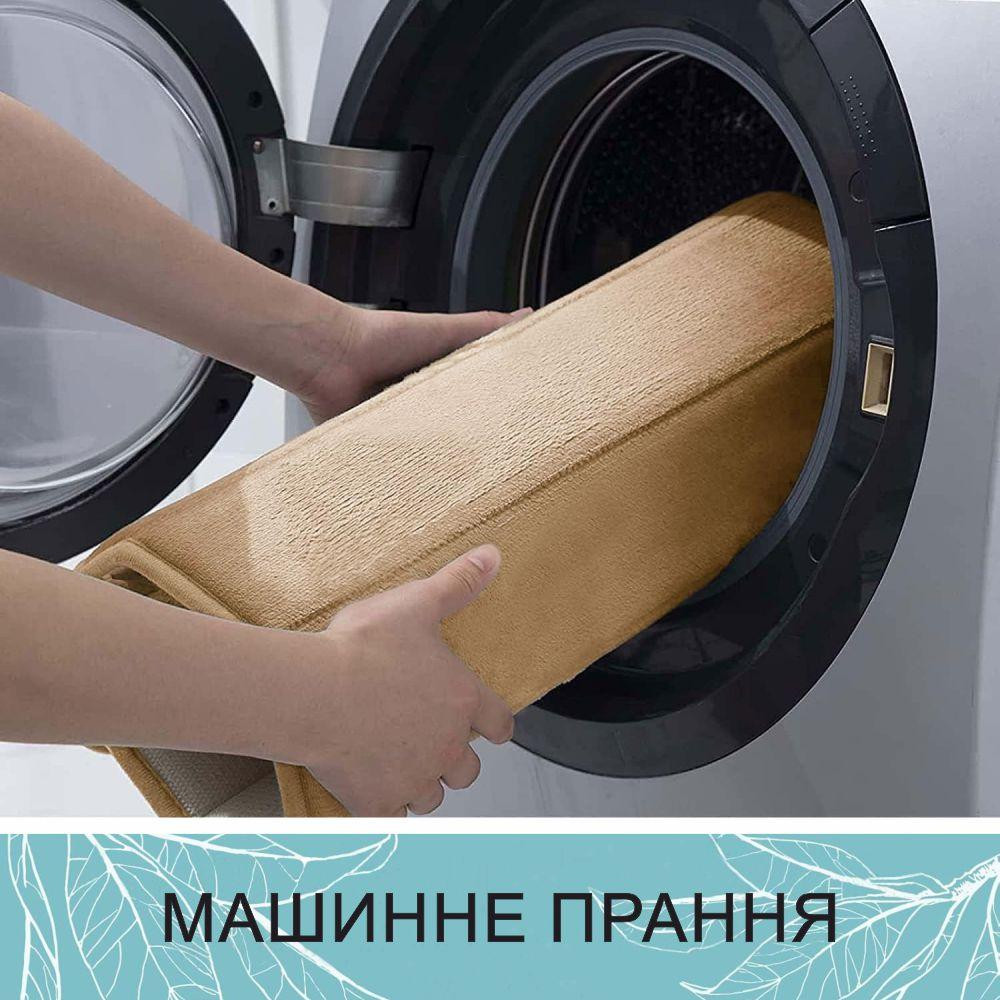 Современный коврик для ванной Aquarius с эффектом памяти Мягкий Антискользящий 50 х 80 см Бежевый в полоску Буча - изображение 6