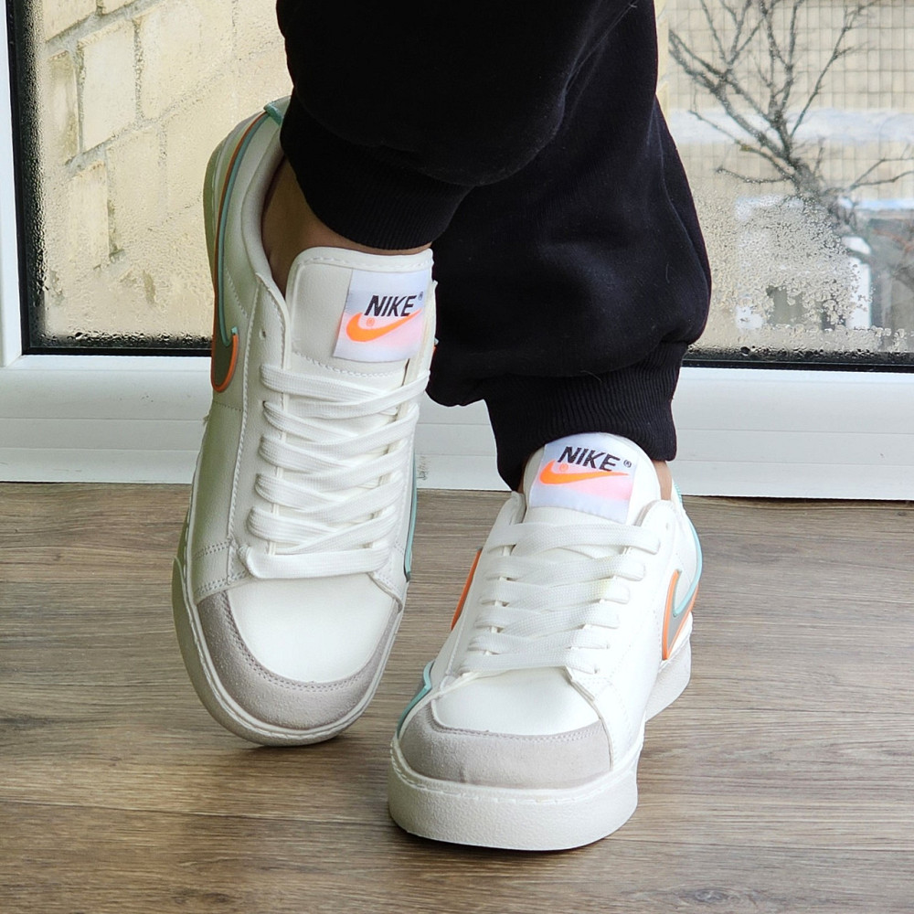 Кросівки Nike Бежеві Чоловічі Білі Форси Шкіряні Кеди Найк (розміри: 40,41,42,43,44) - 203 Дніпро - фото 5