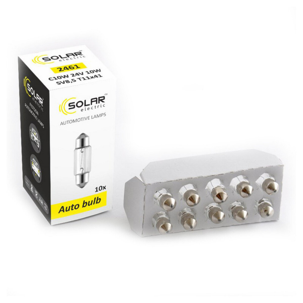 Лампа розжарювання Solar C10W 24V 10W SV8.5 T11x41, 10шт Київ - фото 1