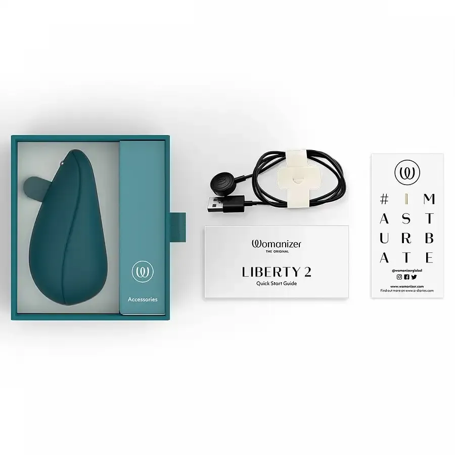 Вакуумний кліторальний стимулятор Womanizer Liberty 2 Dark Petrol Львів - фото 7