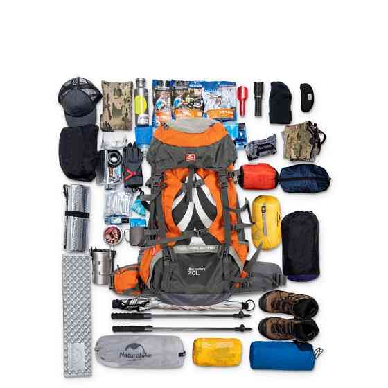Рюкзак туристичний Naturehike NH70B070-B, 70 л + 5 л, чорний Київ