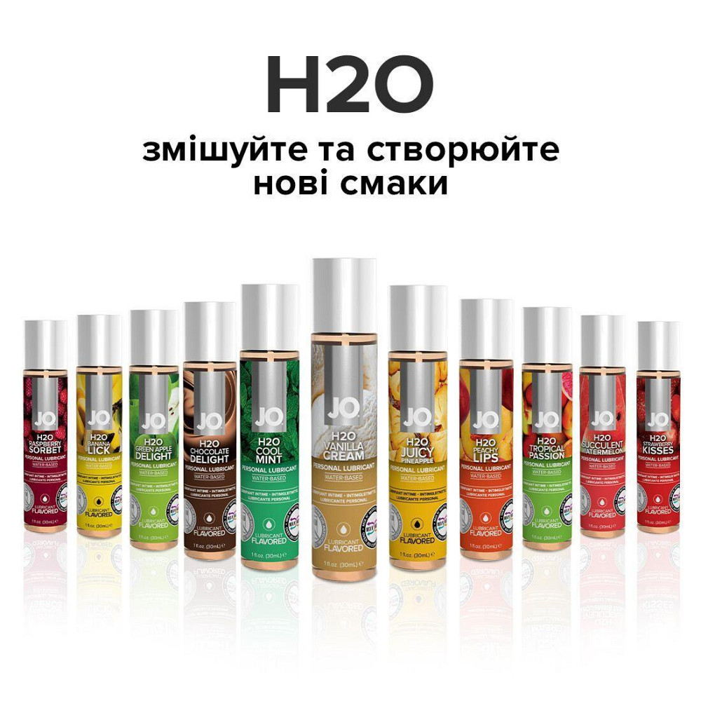 Змазка на водній основі JO H2O — Vanilla Cream (30 мл) без цукру, рослинний гліцерин Sex Aura Київ - фото 5