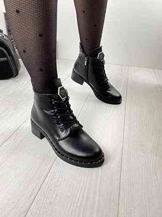 Черевики жіночі M.KRAFT чорні натуральна шкіра висота каблука 4см розмір 39 (2514) Коломыя