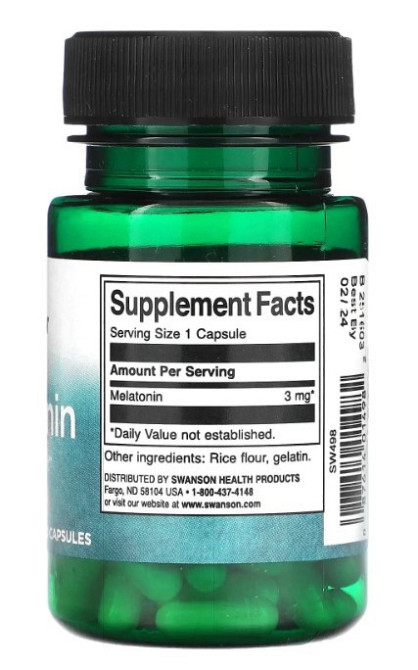 Мелатонін Swanson Melatonin 3 mg 60 caps Київ - фото 2