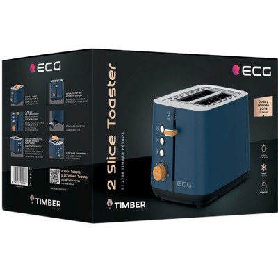 Тостер ECG ST 2768 Timber Petrol Винница - изображение 5