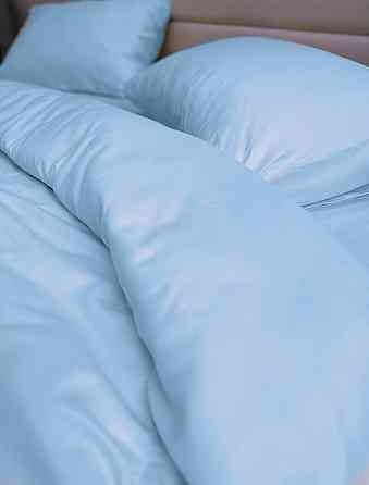 Ecotton Комплект постільної білизни Ecotton Євро 210х220 см однотонний блакитний Blue Коломия