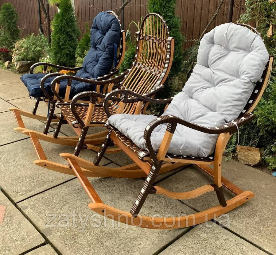 Кресло качалка из лозы для отдыха Киев - изображение 1