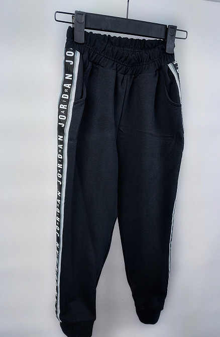 Детский  спортивный костюм  для мальчика двунитка на весну в черном цвете 116,128 Николаев - изображение 8