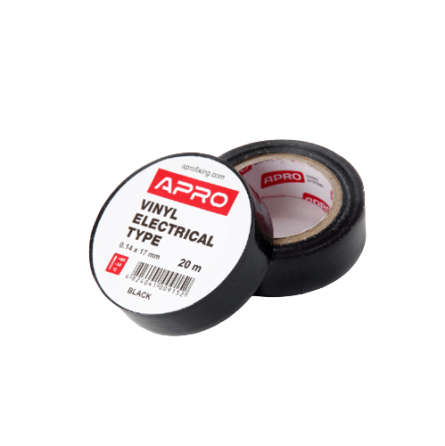 Ізоляційна стрічка універсальний 17мм*20м 140мкм чорна APRO Житомир