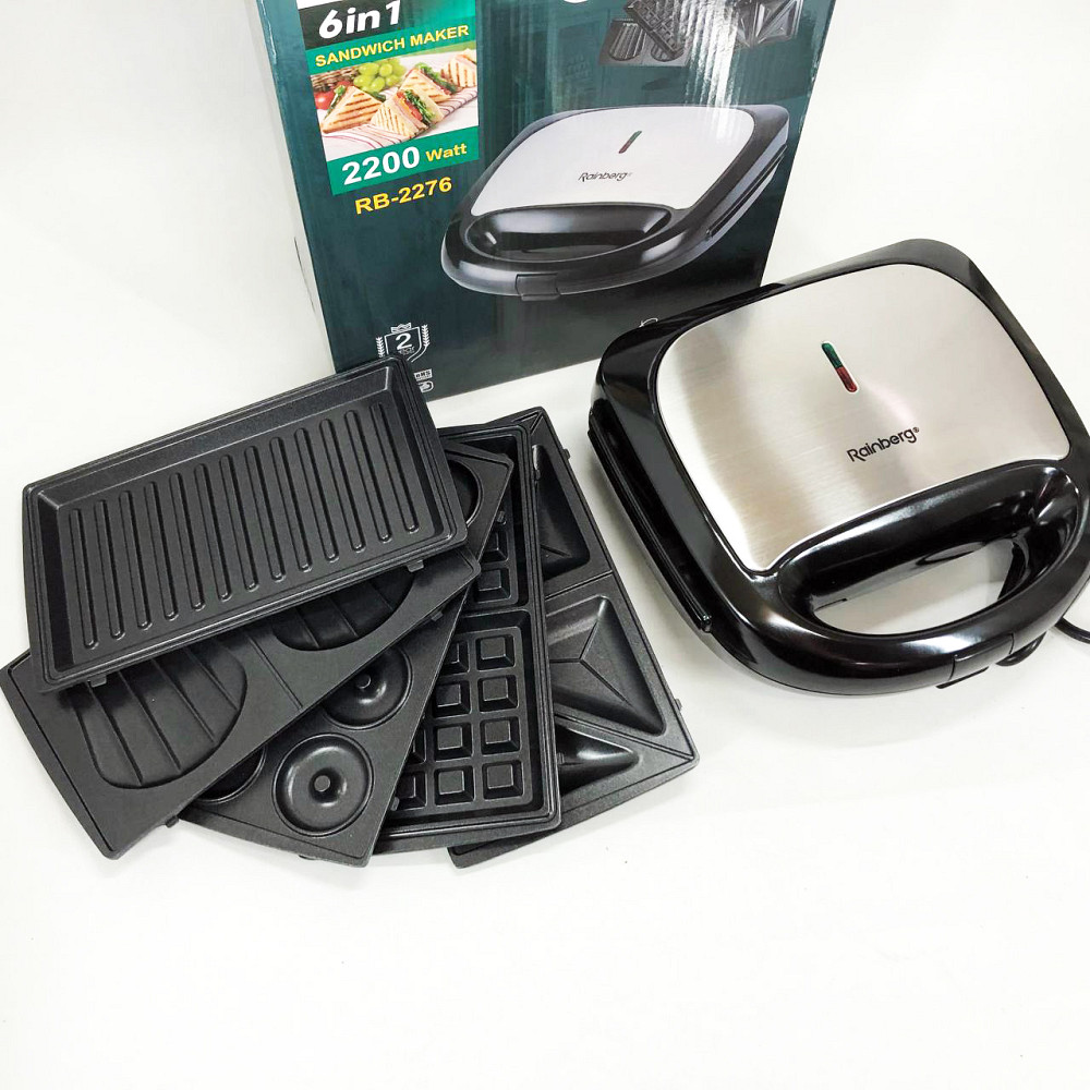 Мультипекарь для приготовления гриля Rainberg RB-2276 6 в 1 2200 Вт, Гриль для мяса овощей UJ-89 Львов - изображение 13
