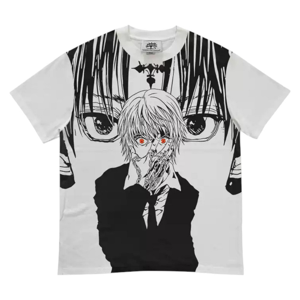 Футболка для хлопчика з принтом аніме Мисливець × Мисливець Курапіка Скарлет Ейес оверсайз (зріст від 165 до 180) Чорний Дніпро - фото 1