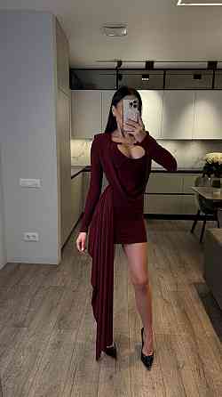 Жіноча романтична святкова мініплаття олія кора Бордо, 44/46 Одеса