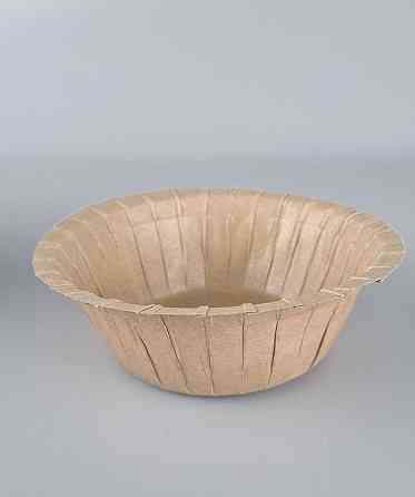 Тарілка з харчового картону 500 мл Крафт D15.5 см h5.5 см (25 шт.) Харків