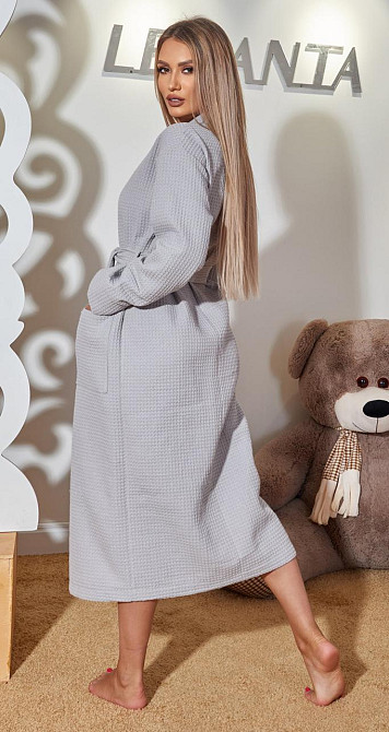 Хлопковый вафельный халат (42-44) Киев - изображение 5