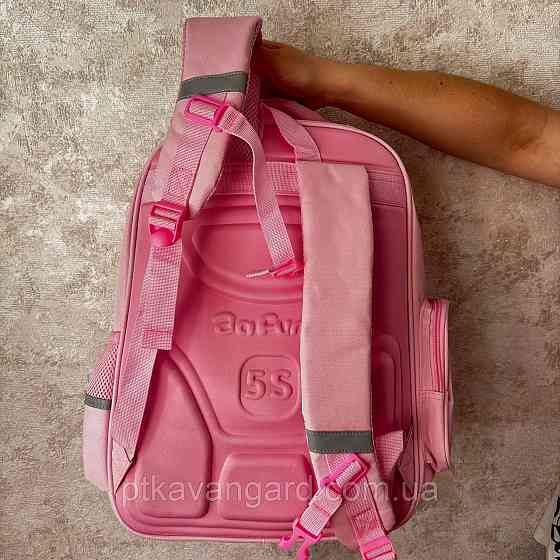 Рюкзак школьный девочке подростку Hello Kitty Kuromi (ортопедическая спинка, брелок, значки) розовый C 72850 Хмельницкий