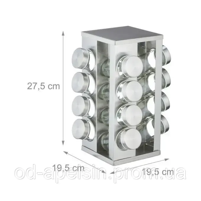 Карусель для специй Spice carousel 16 отсеков, подставка для специй, баночки для специй, набор для специй Коломия - фото 7