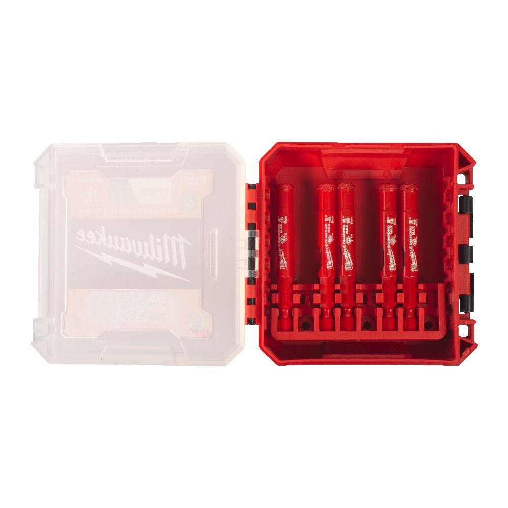 Набір коронок алмазних 1/4 Hex Diamond Max o8 мм MILWAUKEE (5шт), пластиковий кейс Одесса - изображение 1