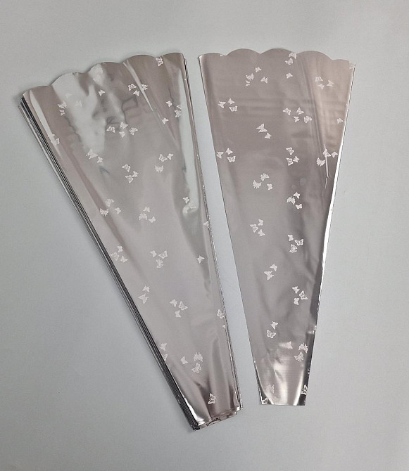 Конусная упаковка под цветы h50  6 низ  29 верх металл  100 шт пачка  узор 87 Харьков - изображение 1