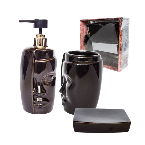 Набір для ванної кімнати 3в1 (мильниця, стакан, диспенсер) Face 887-12-01  S&T Житомир - изображение 1