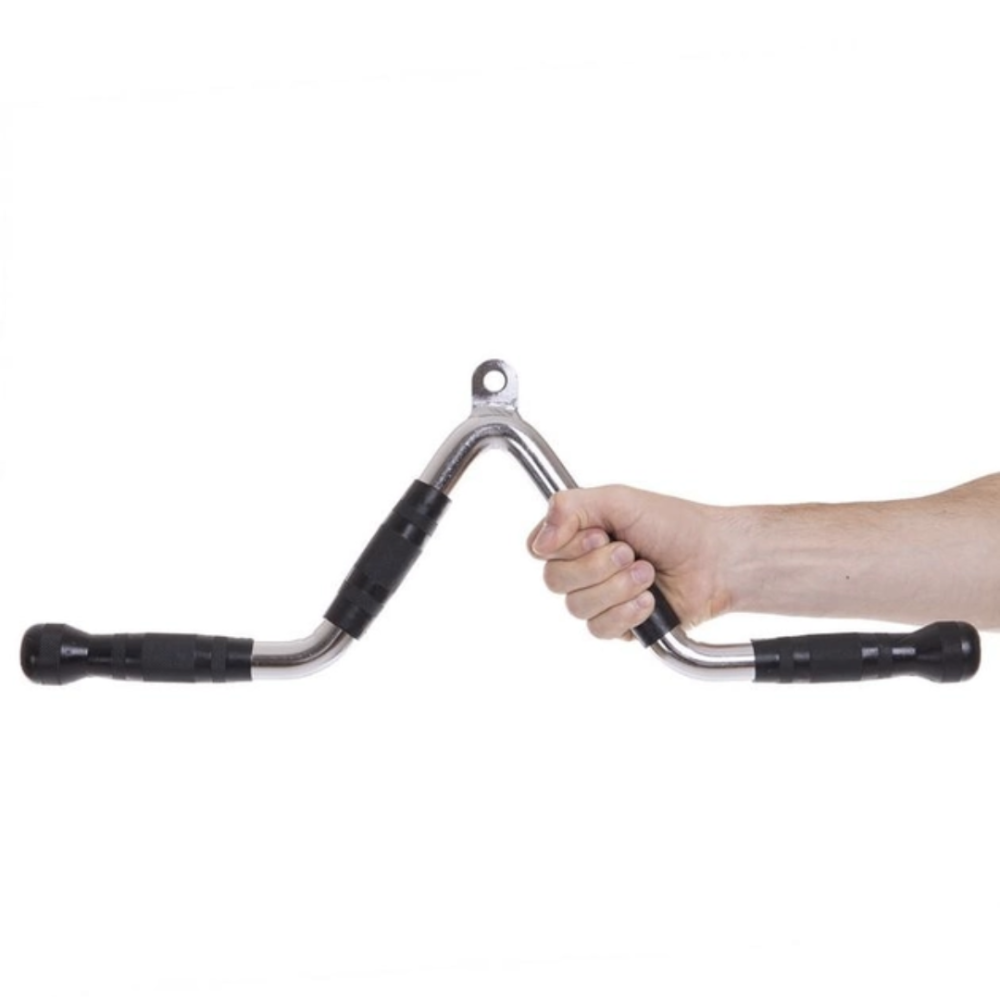 Ручка для тяги York Fitness V-подібна багатофункціональна з гумовими рукоятками, хром Київ - фото 8