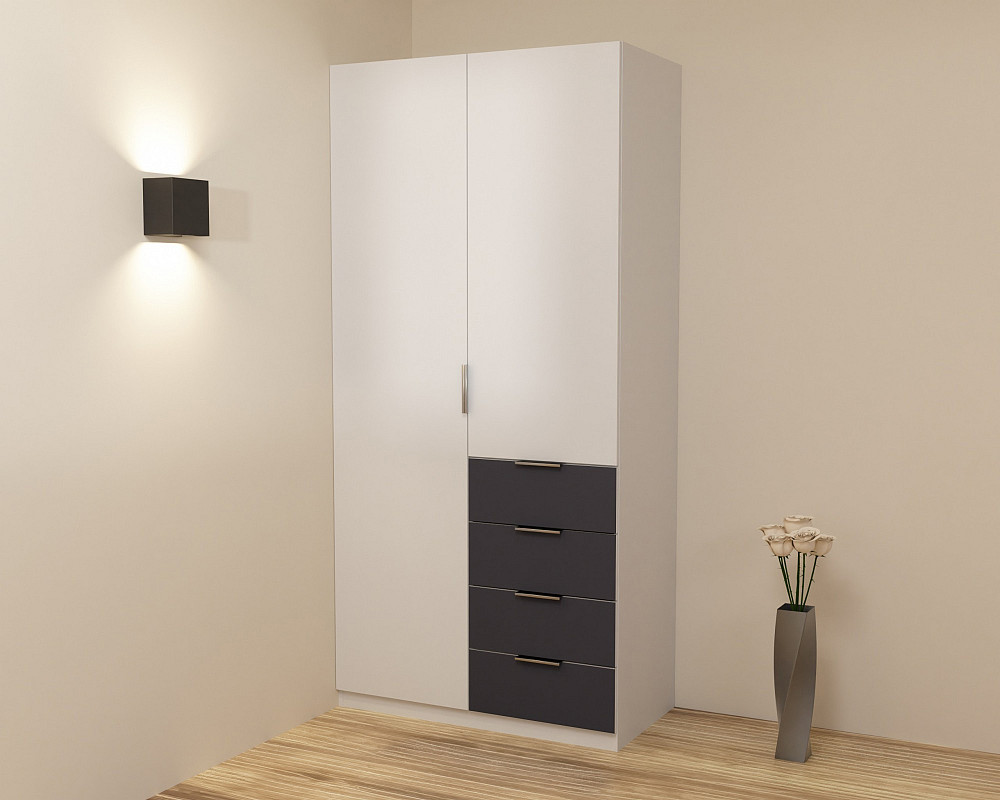 Шафа Крістал 1, Білий/Антрацит, 1000х520х2100 Львів - фото 1