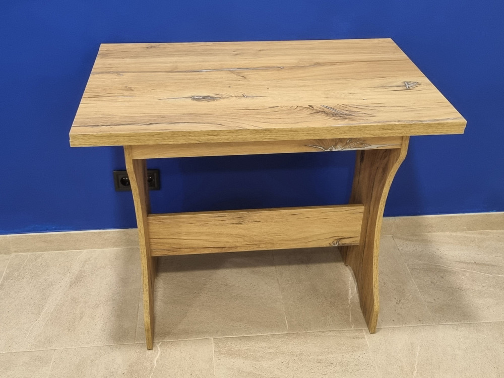 Маленький узкий обеденный кухонный уголок на кухню с раскладным столом и мягкими табуретками Дуб Флагшток Львов - изображение 9