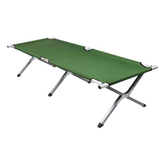 Лежак розкладний туристичний 190х70х44 см похідна розкладачка складна Зелена SJ-0021 Київ