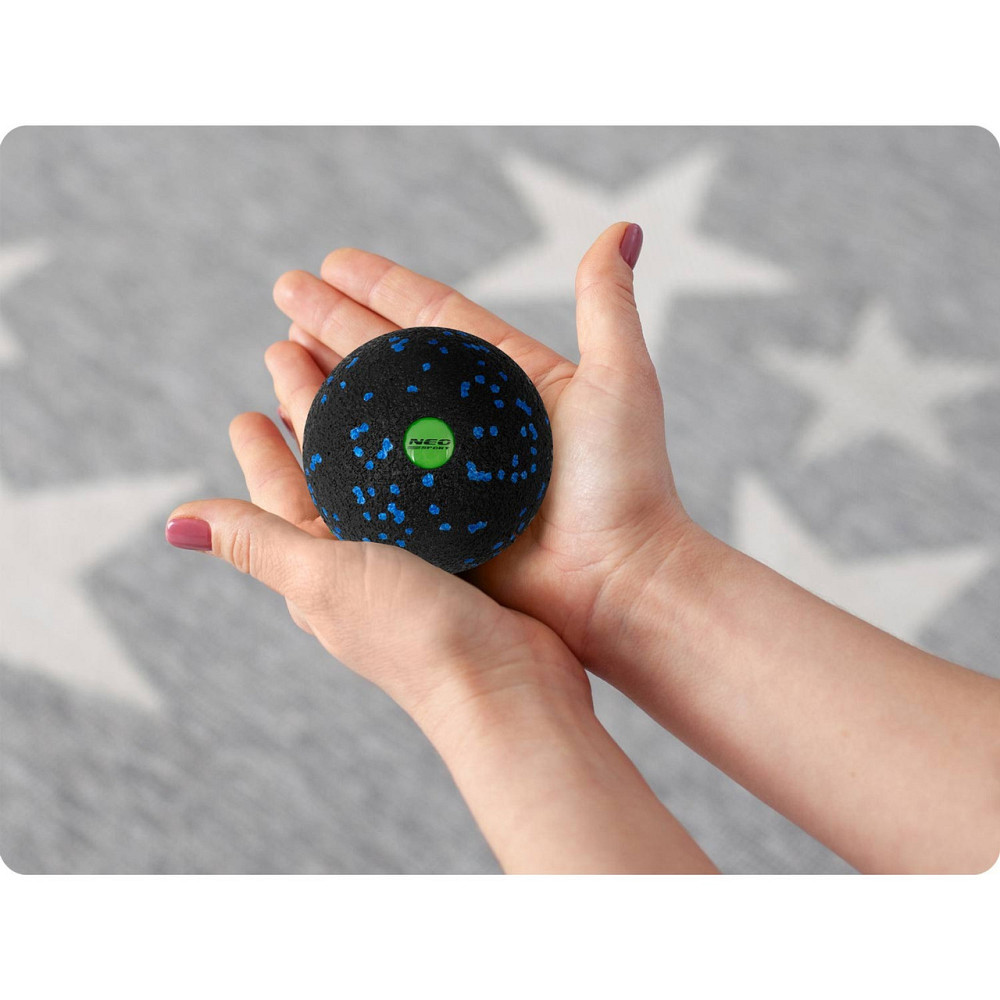 Мяч для массажа и фитнеса NS-965 черно-голубой Киев - изображение 8