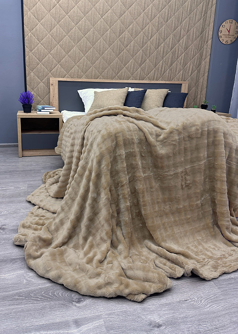 Плед-покривало 200х230 см (+-5см) Soft Night Темно-бежевий (87-135) Київ - фото 7