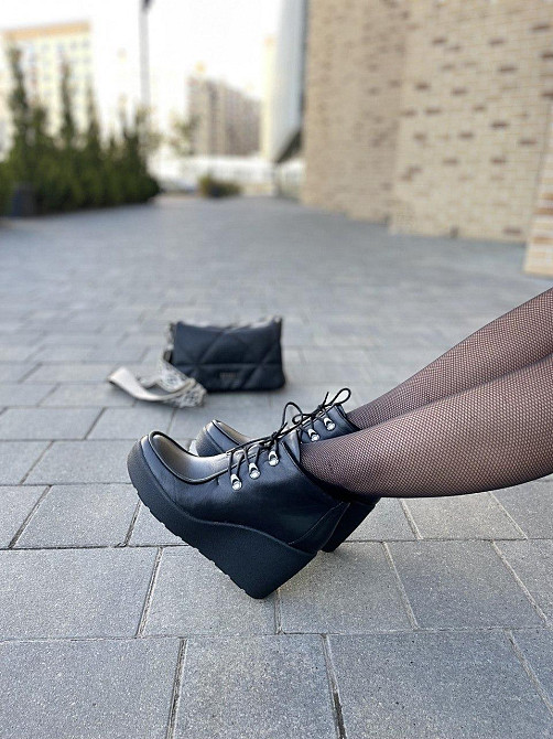 Injers Черевики жіночі INJERS чорні натуральна шкіра 37-40р. (1150) Коломия - фото 3