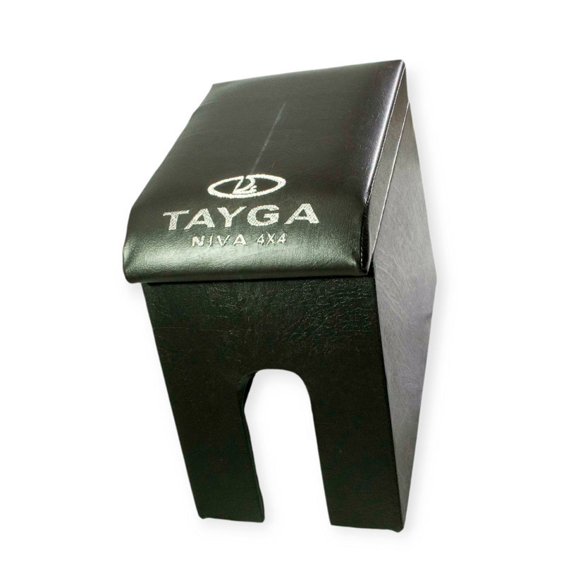 Підлокітник ваз 2121 нива, чорний тайга з вишивкою (шкірозамінник) Мукачево - фото 1