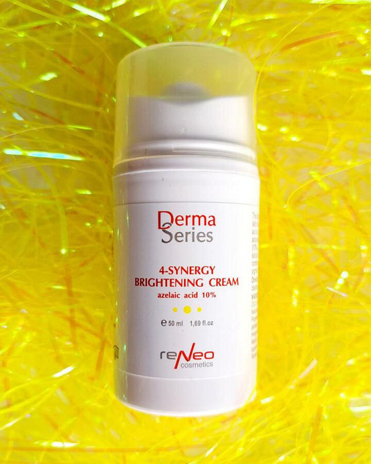 Осветляющий легкий крем с азелаиновой кислотой 4-SYNERGY BRIGHTENING CREAM DERMA SERIES 50 мл Днепр - изображение 3