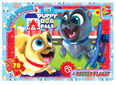 Пазли ТМ "G-Toys" із серії "Веселі мопси" (Puppy Dog Pals), 70 ел., шт Київ