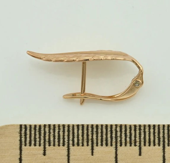 Серьги Xuping 27930, размер 25*10мм, позолота РО Киев - изображение 3