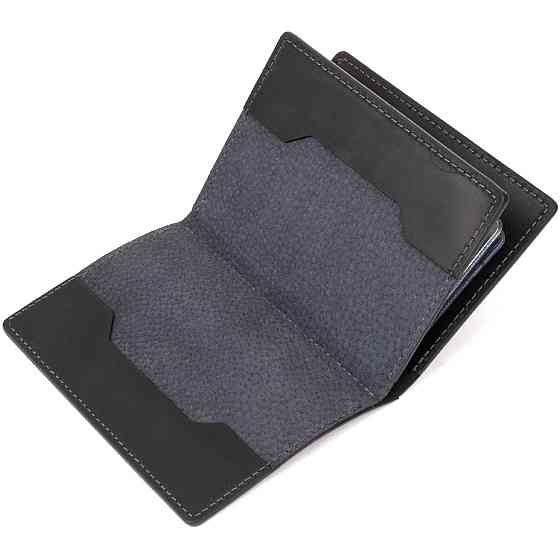 Кожаная обложка для документов GRANDE PELLE 11494 Черный Киев