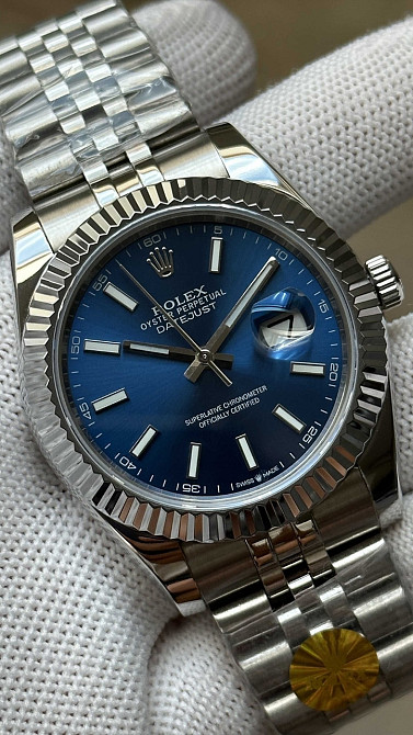 Швейцарские часы Rolex Datejust Silver-Blue. Киев - изображение 6