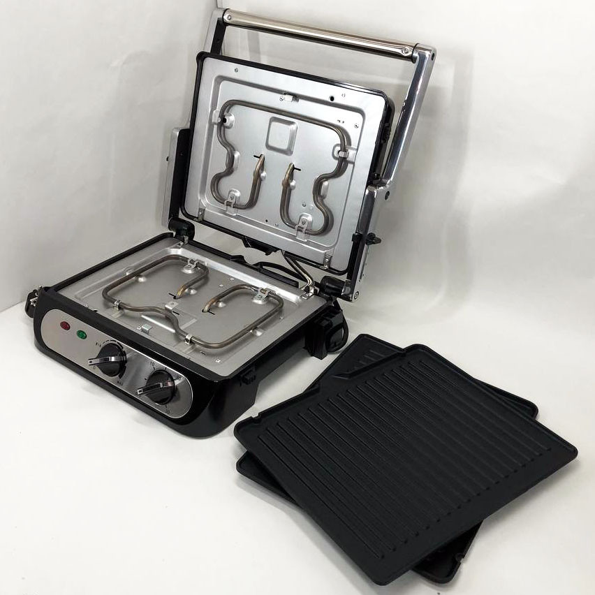 Гриль барбекю контактний, Кухонний гриль для м'яса, Потужна побутова бутербродниця Мультипекар LR-83 Івано-Франківськ - фото 9