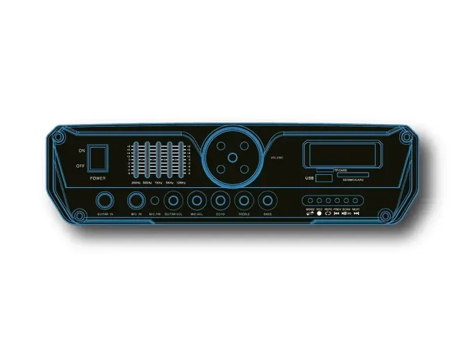Акустична переносна колонка ZXX-7272 600Вт 15" 66х45х31см TWS/USB/SD/FM/BT/MIC/ДК Київ - фото 5