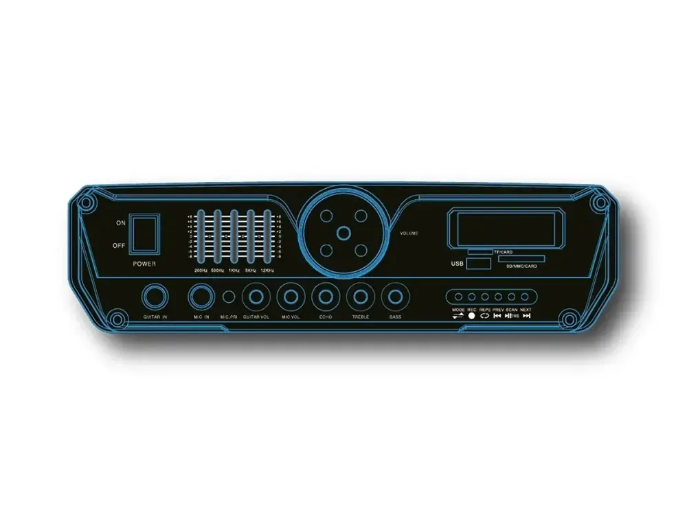 Акустична переносна колонка ZXX-7272 600Вт 15" 66х45х31см TWS/USB/SD/FM/BT/MIC/ДК Одеса - фото 5