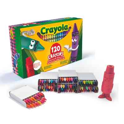 Карандаши цветные Crayola воскові, 120 шт зі стругачкою (52-6920) Винница