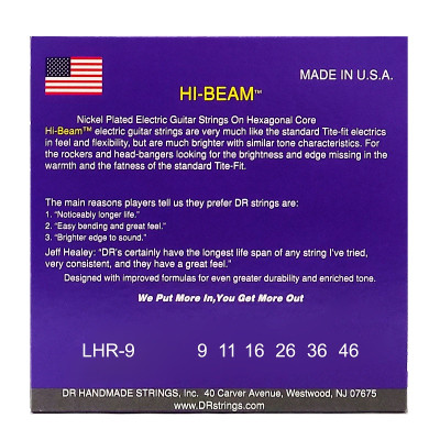 Струны для гитары DR Strings HI-BEAM Electric - Light Heavy (09-46) (LHR-9) Винница - изображение 3