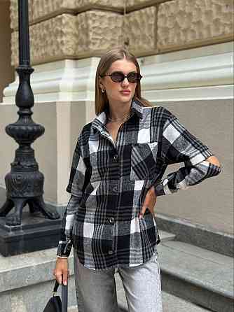 Жіноча трендова сорочка з розрізом на рукавах турецька фланель-байка. Чорний, 46/48 Одеса