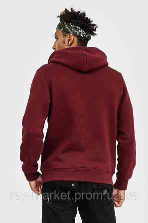 Худи мужское базовое утепленное RAY BASIC бордовое (U0401M-Burgundy) XXL Киев