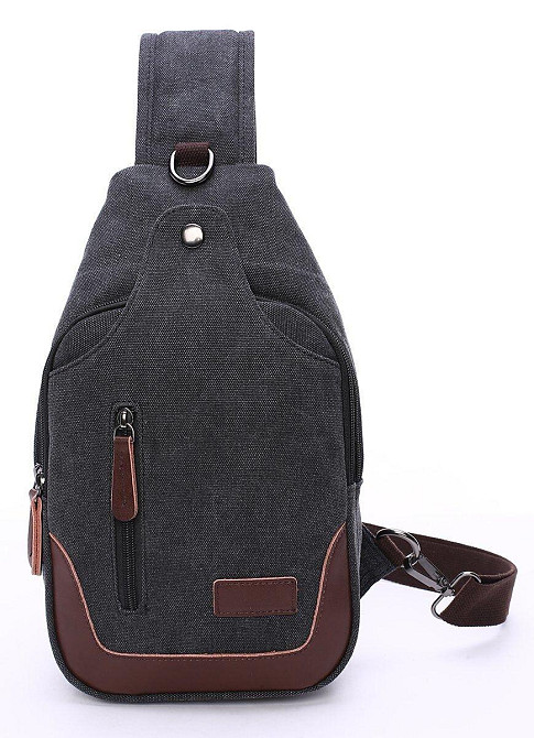 Сумка через плечо текстильная Черная (Vintage) Киев - изображение 12