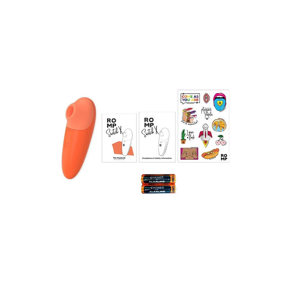 Вакуумний стимулятор клітора ROMP Switch X, помаранчевий Sex Aura Київ - фото 4