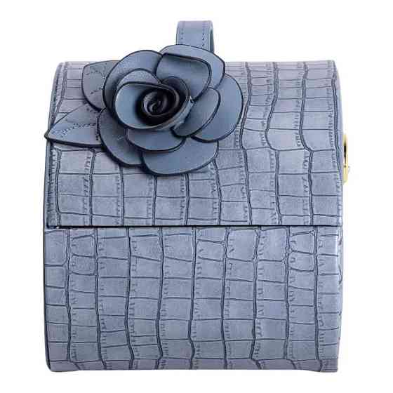 Скринька для прикрас з еко шкіри 3 яруси із замком органайзер для ювелірних виробів HP-5-21BL Коломия