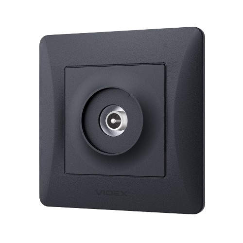 BINERA чорний графіт Розетка внутрішня 1-а TV Videx Житомир